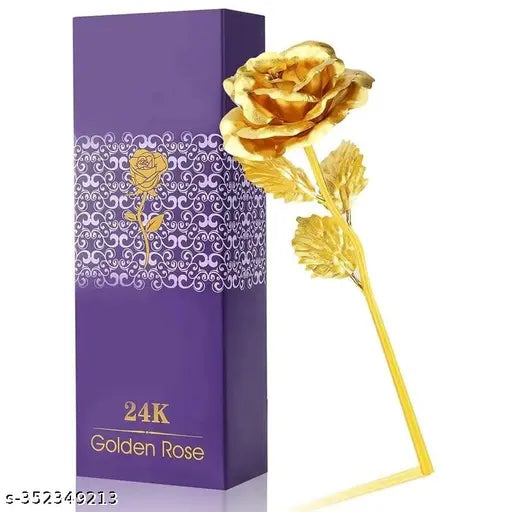 Artificial Golden 24K Gold Plated Rose