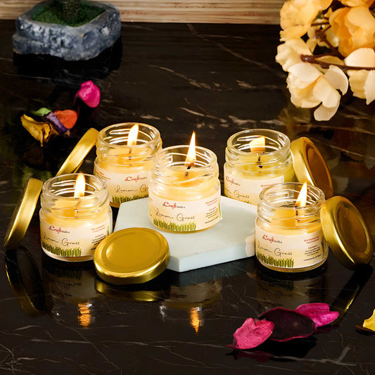Scented Minijar Candle(Lemon Grass 5 candles)